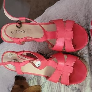 Coral Wedge Sandals